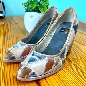 Freebird iron patchwork leather heel